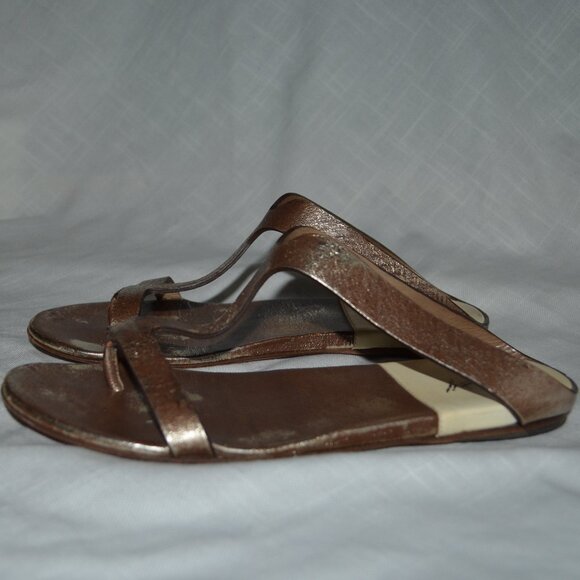Sz 36.5 6 Marsell Gold Weathered Leather Sandals - Picture 2 of 7